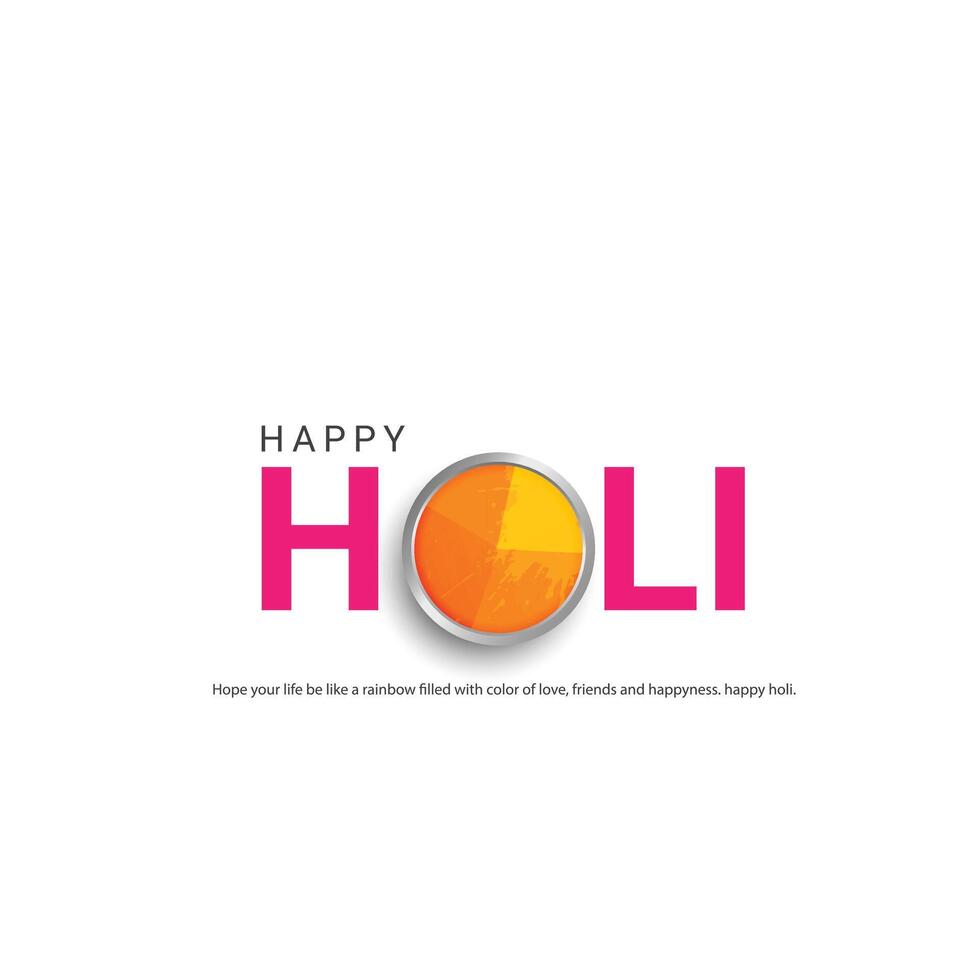 Happy Holi, Colorful explosion for Holi festival poster banner, creative Ads, 3d illustration vector