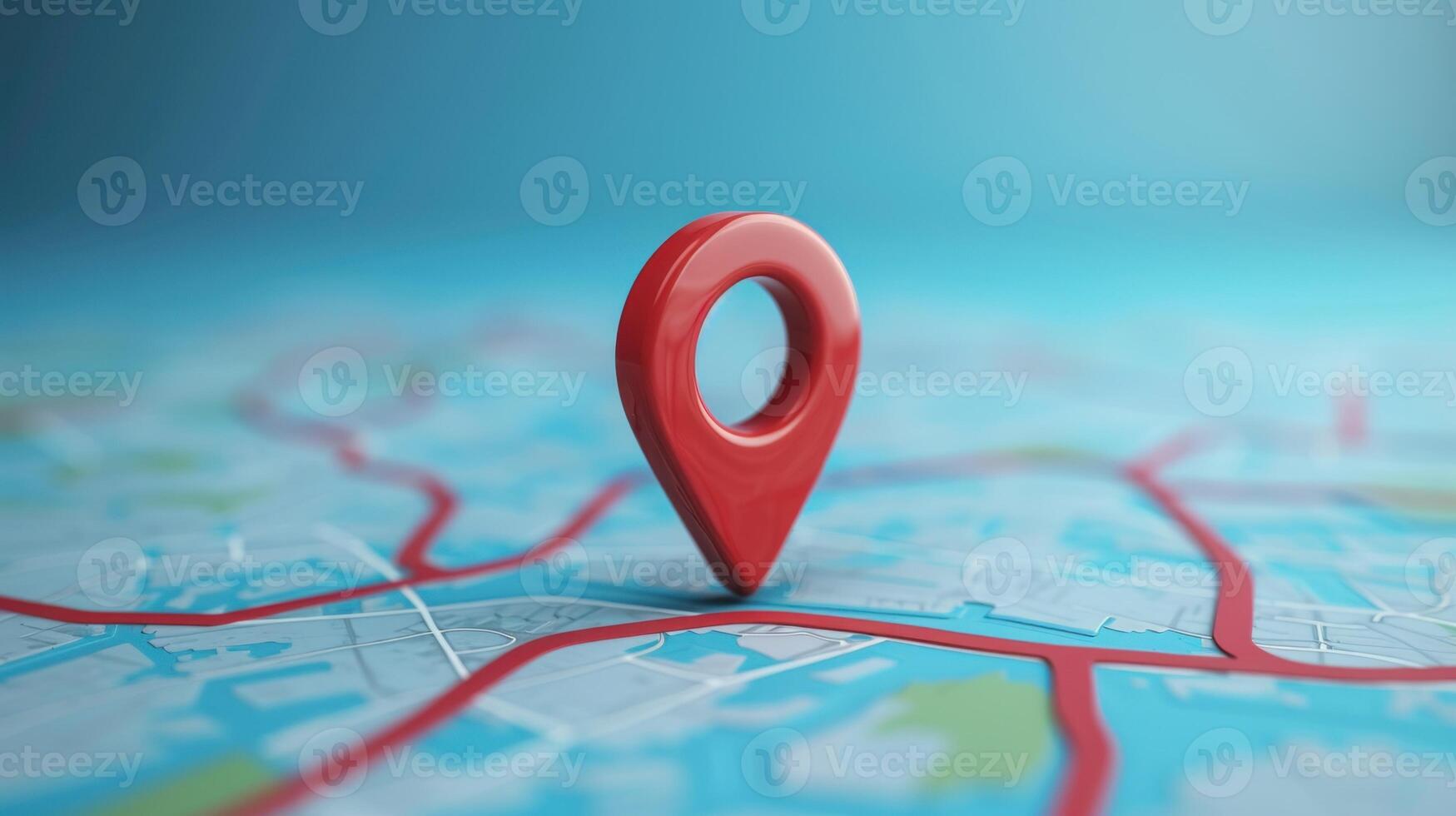 AI generated Locator mark of map and location pin or navigation icon sign photo