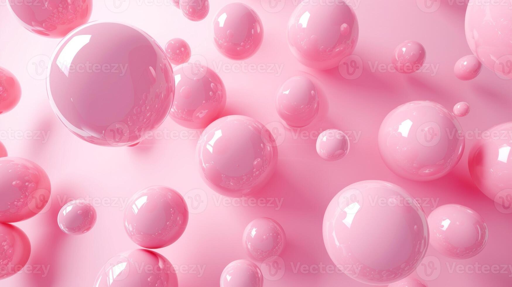 AI generated Pink balls on a pink background photo