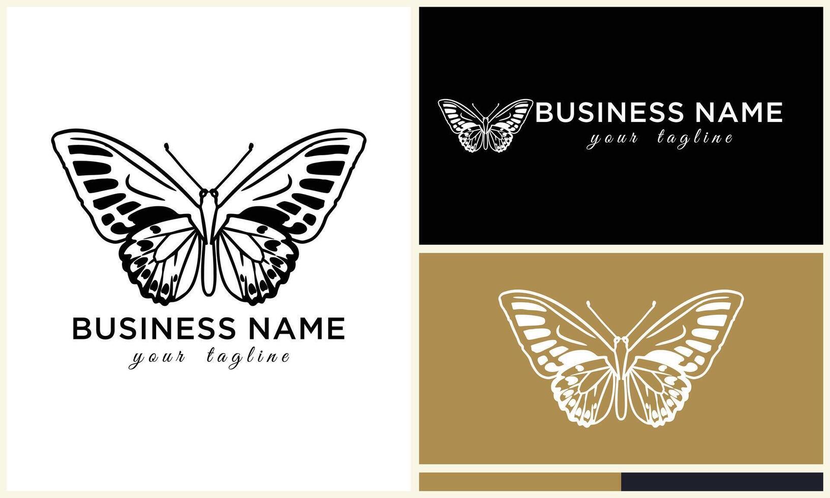 butterfly line vector logo template