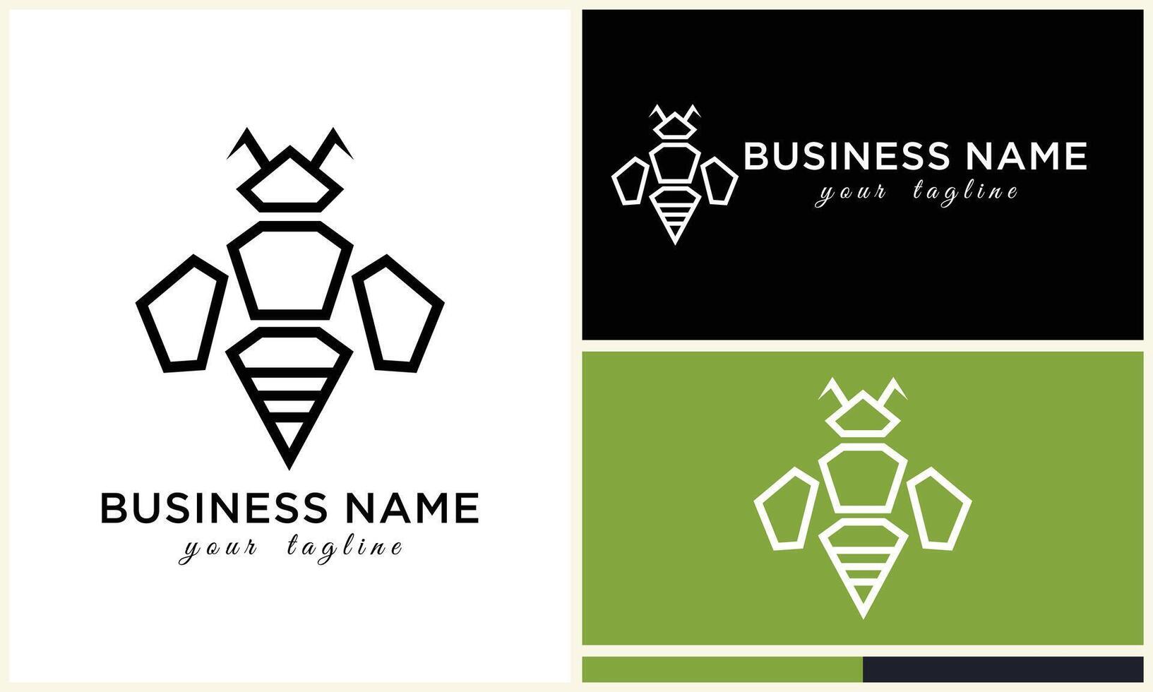 silhouette vector bee logo template