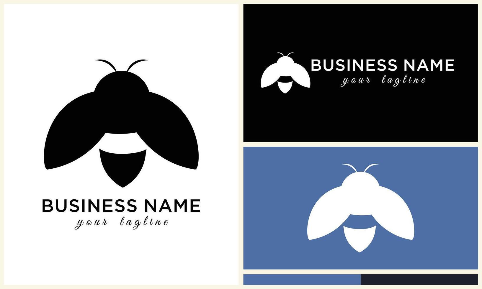 silhouette vector bee logo template