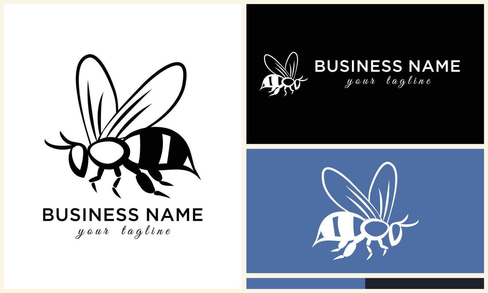 silhouette vector bee logo template