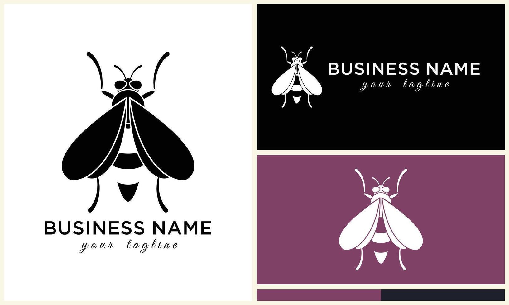 silhouette vector bee logo template