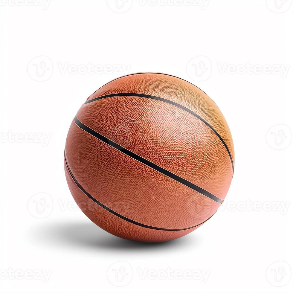 AI generated Basketball ball isolated on a light background photo