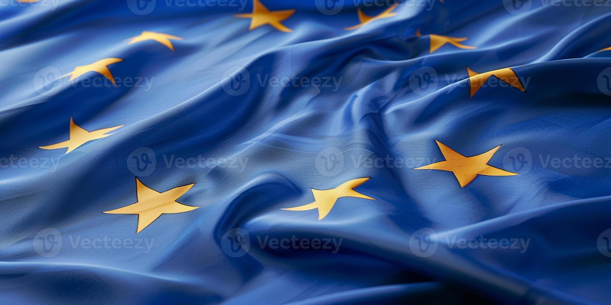 ai generado bandera de europeo Unión foto
