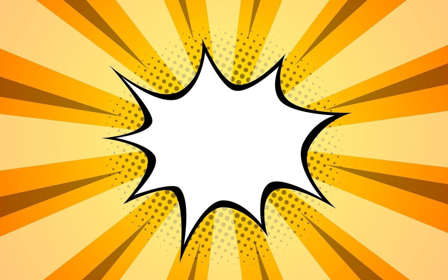 Pop art comic background. Vector halftone illustration. Vintage background for comic superhero text, speech bubble, message.