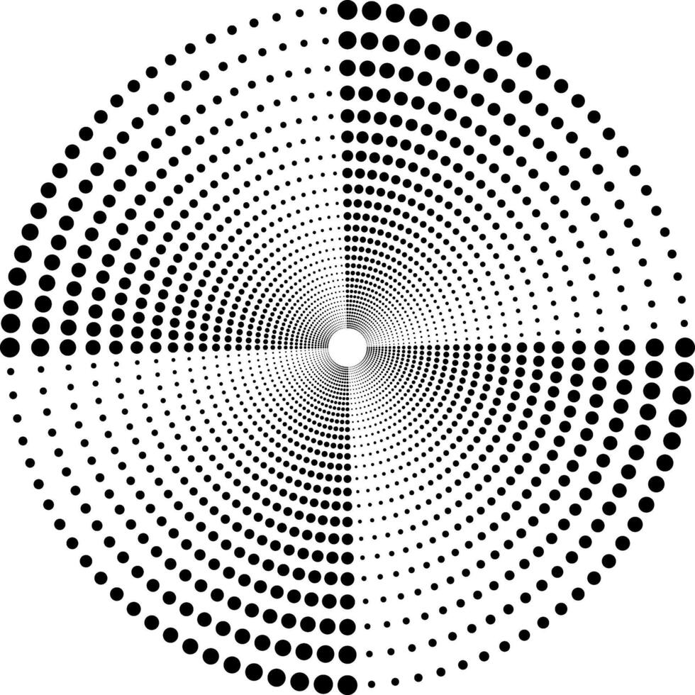Spiral wave rhythm dynamic. Abstract swirl form with dots. Design spiral background. Vector illustration