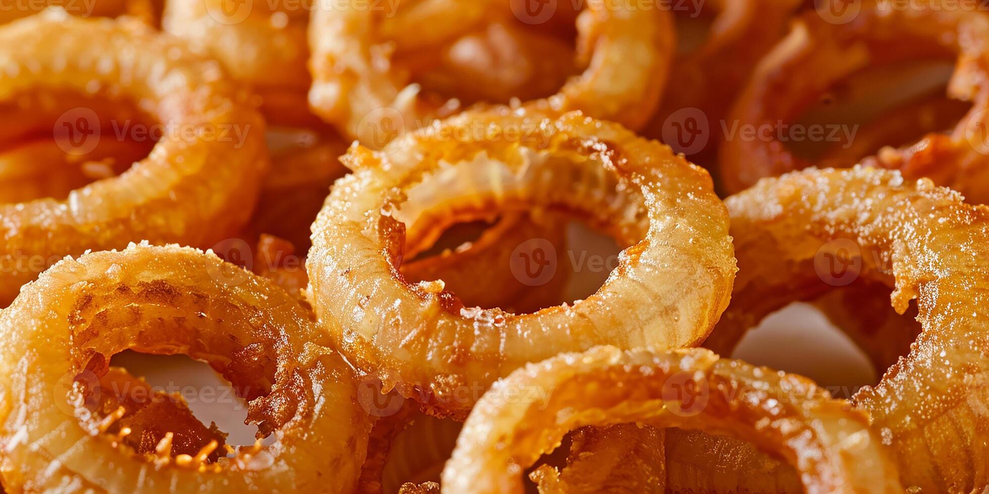 AI generated background with onion rings. top view photo