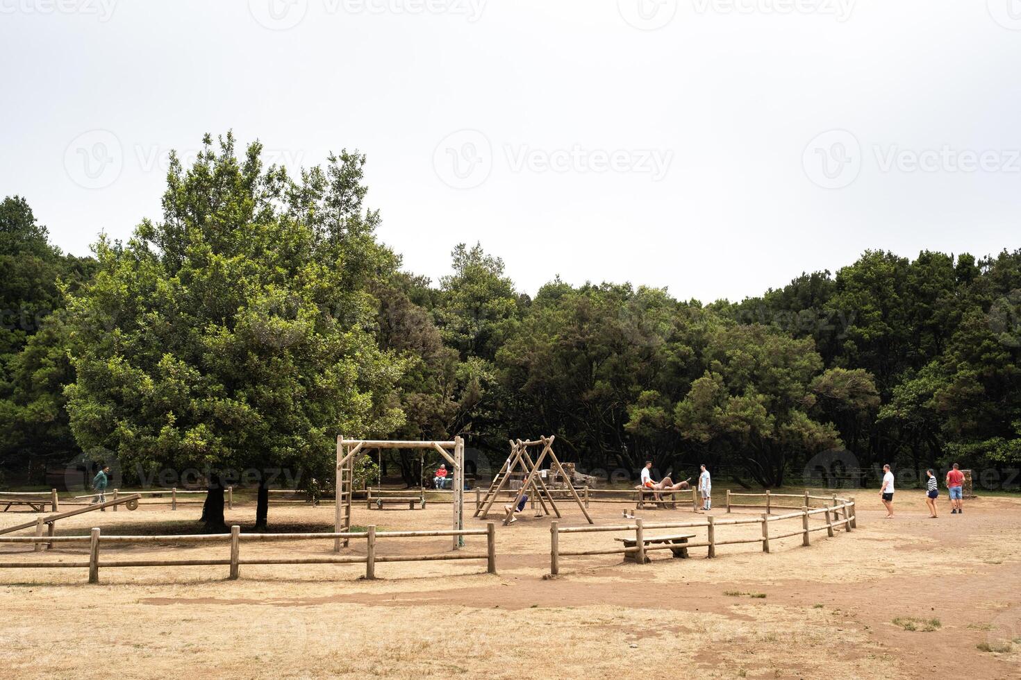 children's playground in the mountains on the island of La Gomera, Canary Islands, Spain photo