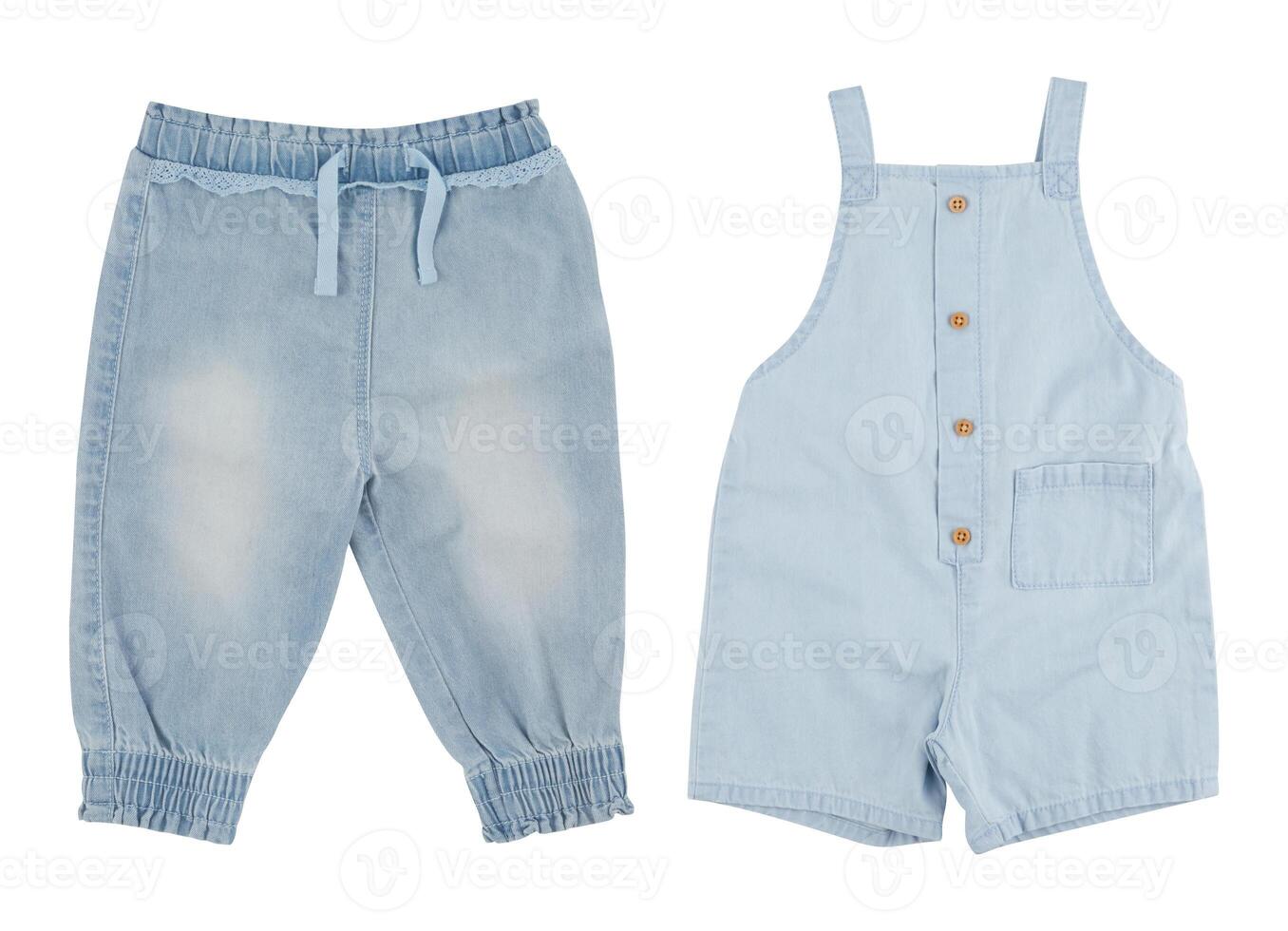 Set of clothes cut out isolated white background with clipping path photo