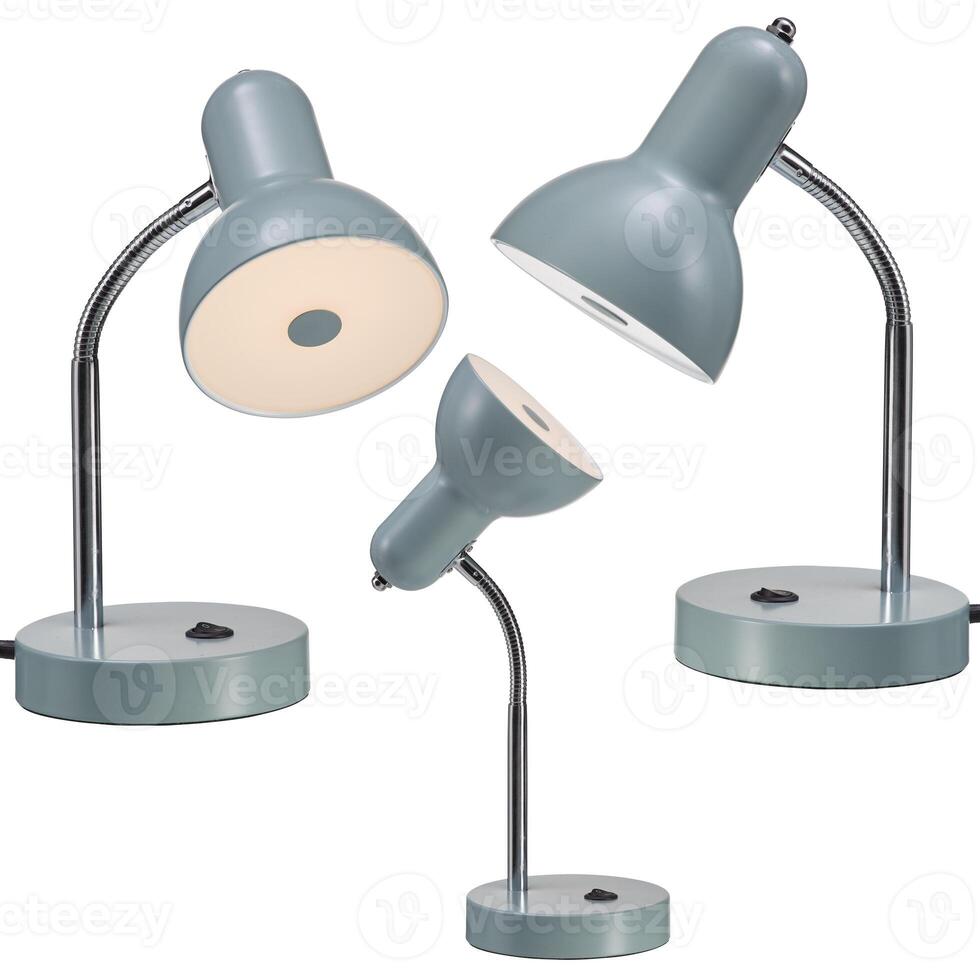 Table lamp set cut out isolated white background with clipping path photo