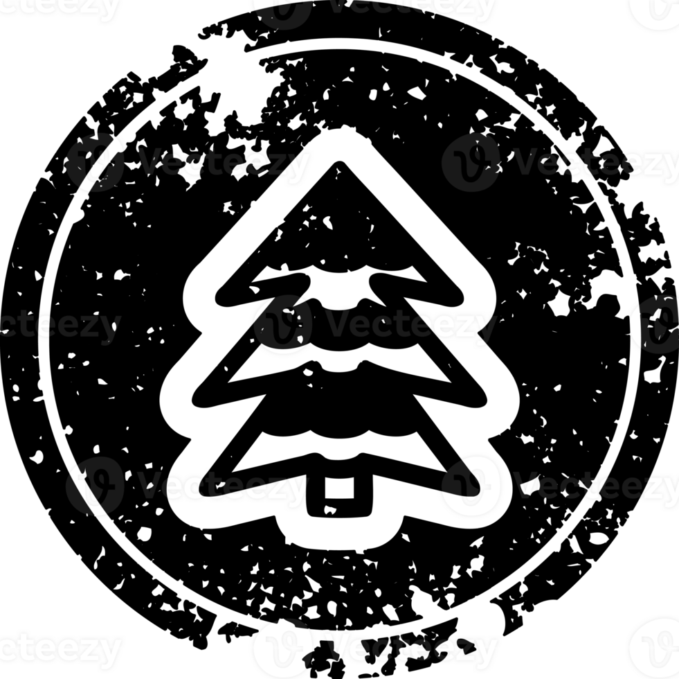 neigeux arbre affligé symbole icône png