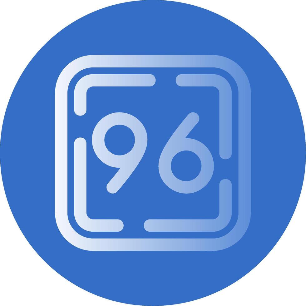 Ninety Six Gradient Line Circle Icon vector