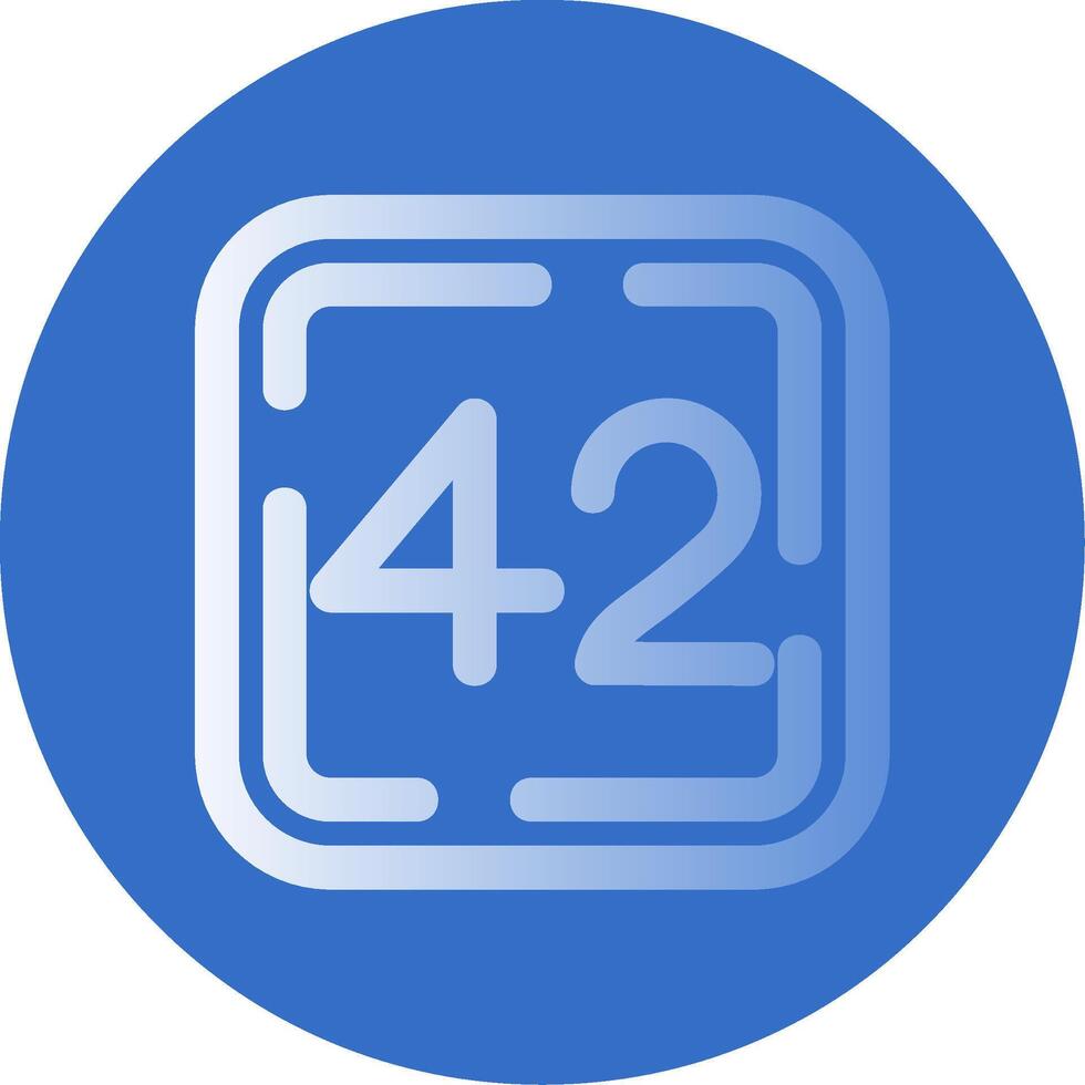 Forty Two Gradient Line Circle Icon vector