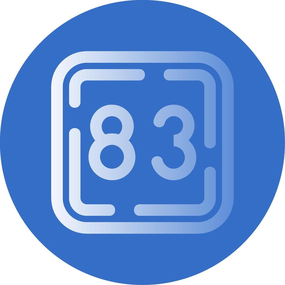 Eighty Three Gradient Line Circle Icon vector