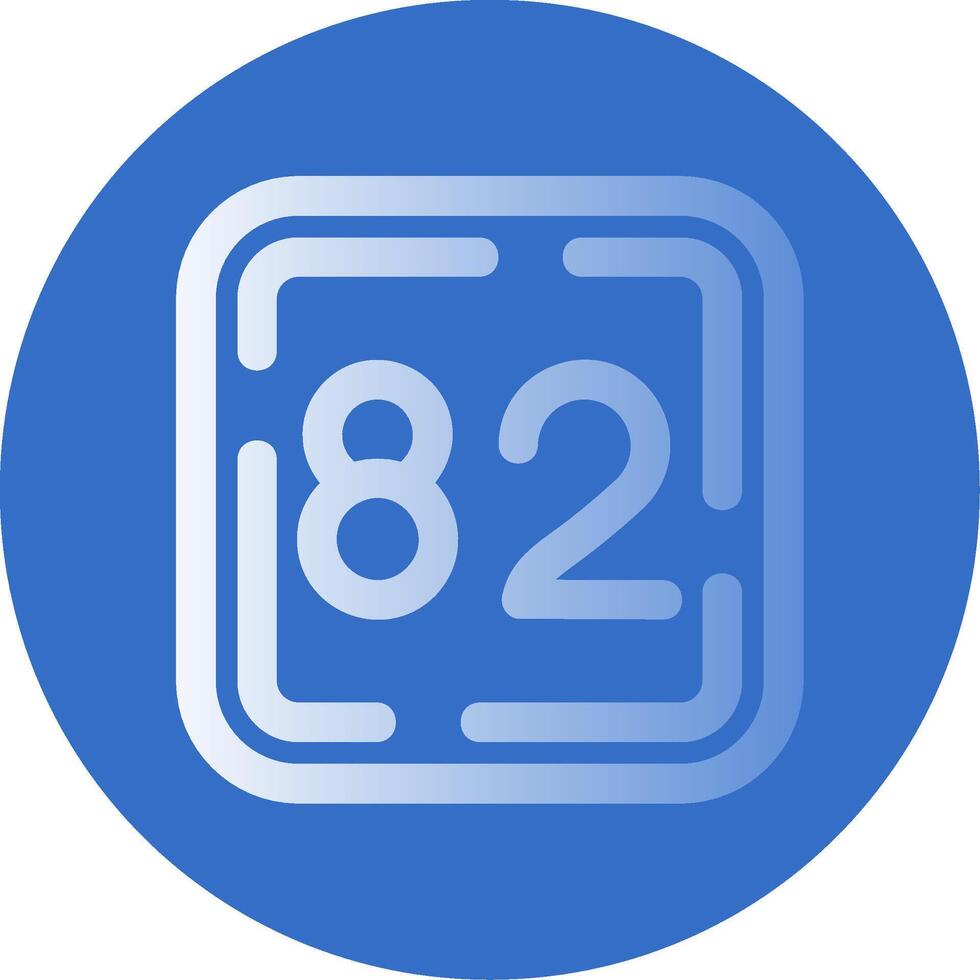 Eighty Two Gradient Line Circle Icon vector