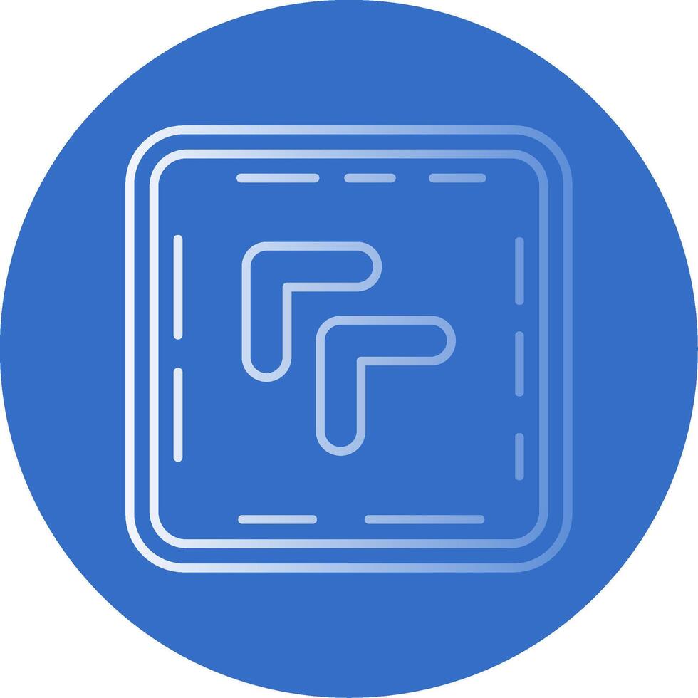 Chevron Gradient Line Circle Icon vector