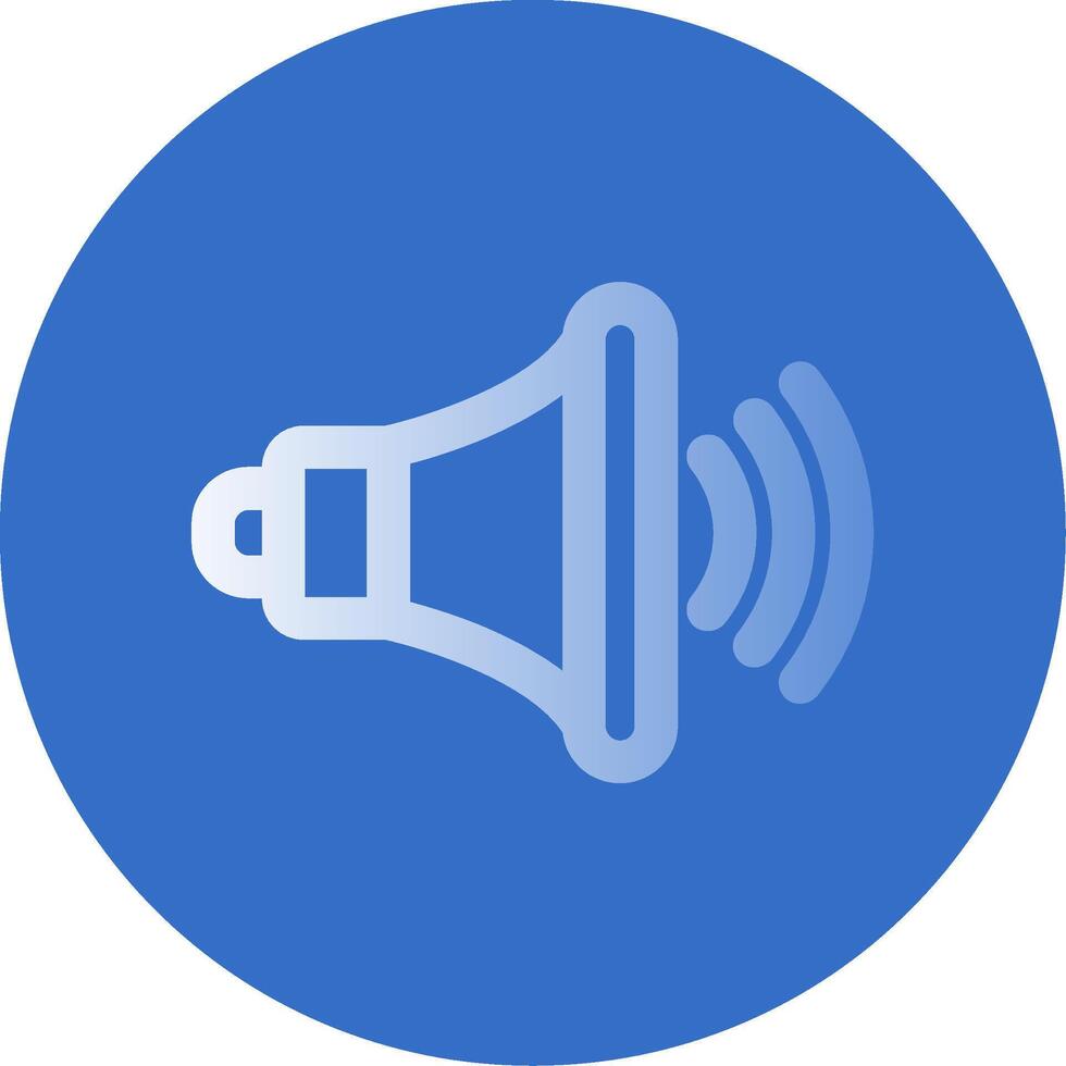 Volume up Gradient Line Circle Icon vector