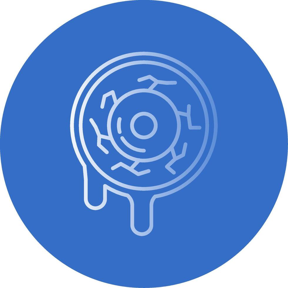 Eyes Gradient Line Circle Icon vector