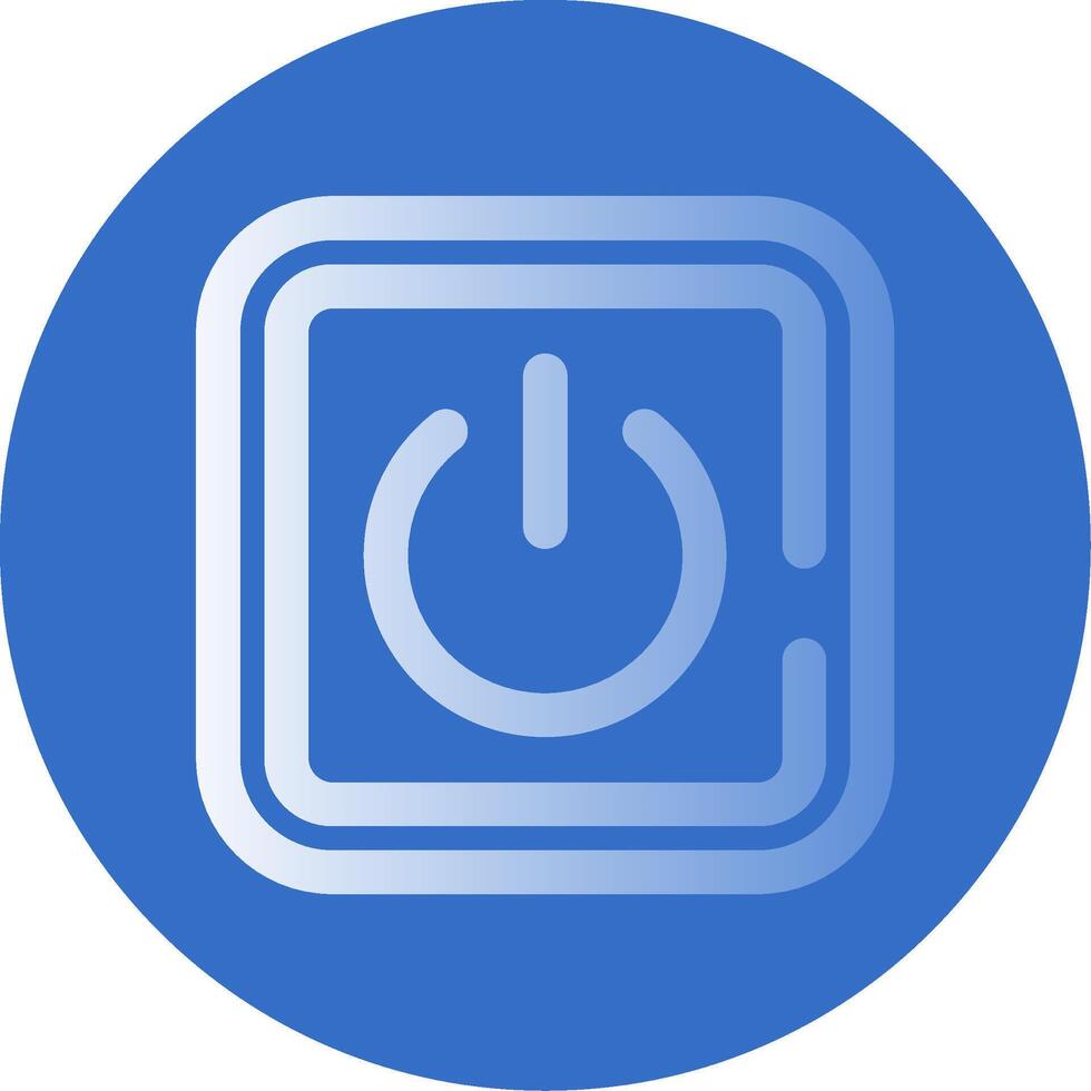 Power on Gradient Line Circle Icon vector