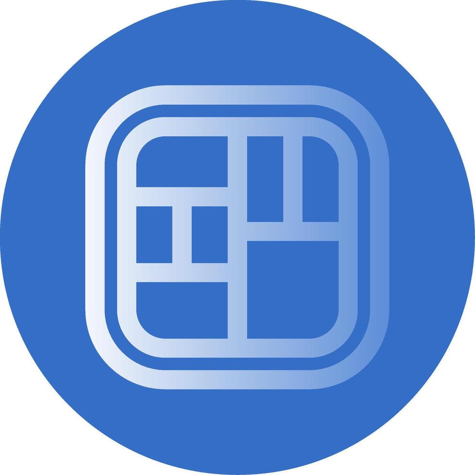 Layout Gradient Line Circle Icon vector