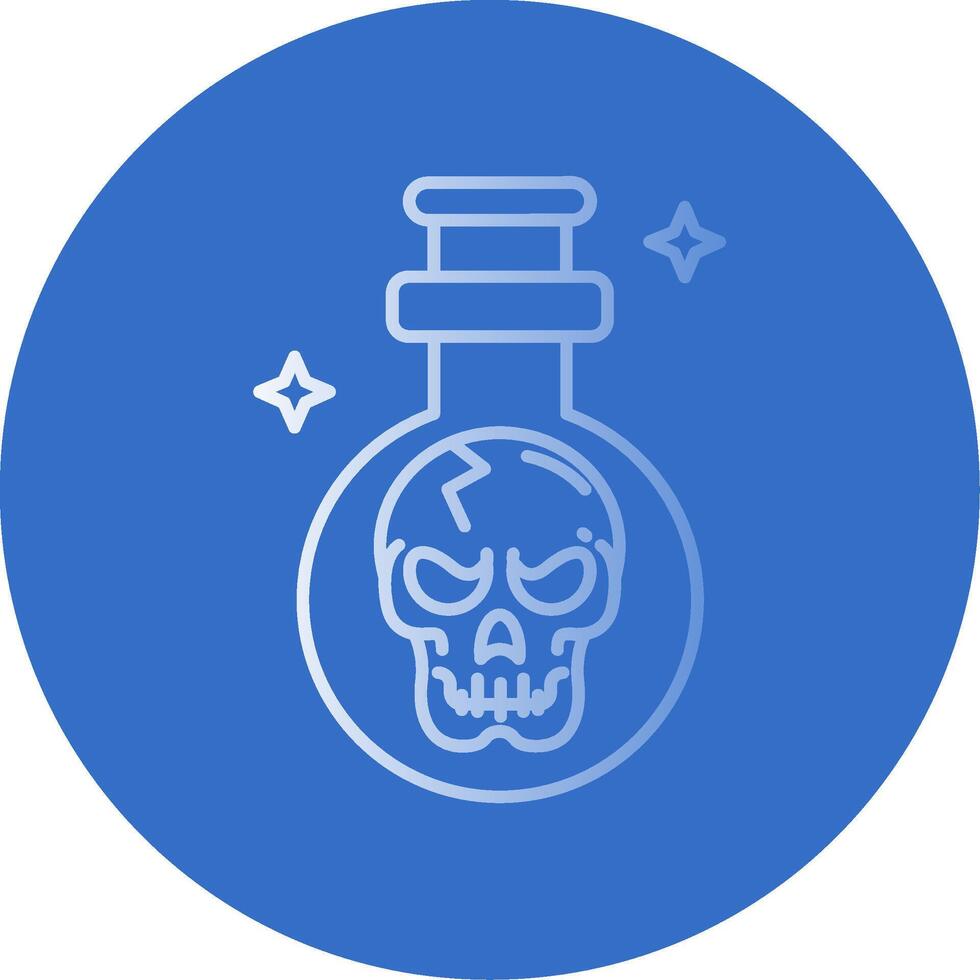 Potion Gradient Line Circle Icon vector