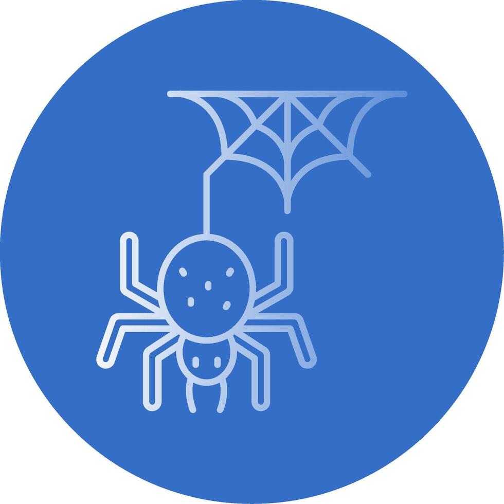 Spider Gradient Line Circle Icon vector