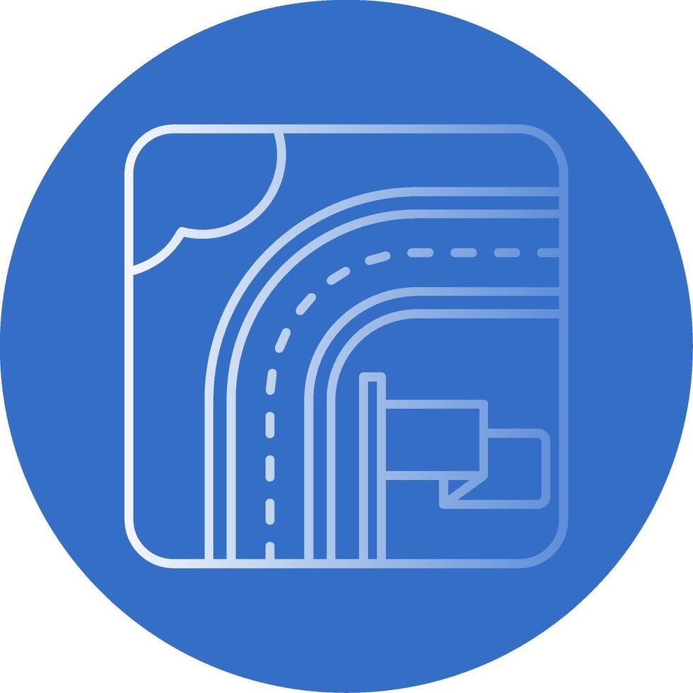 Destination Gradient Line Circle Icon vector