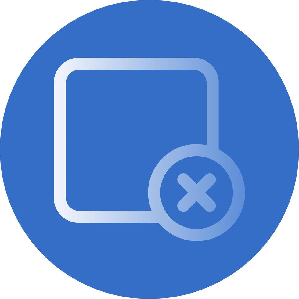 Delete square Gradient Line Circle Icon vector