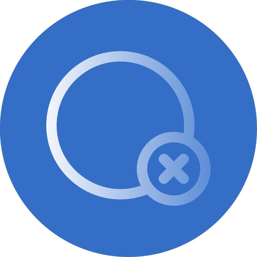 Delete circle Gradient Line Circle Icon vector