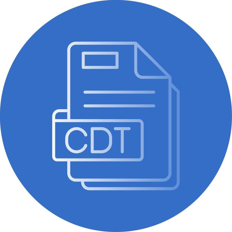 Cdt Gradient Line Circle Icon vector