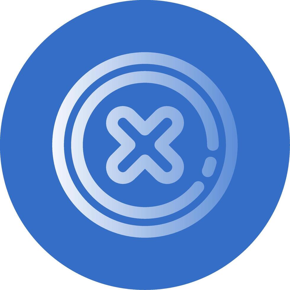 Delete2 Gradient Line Circle Icon vector