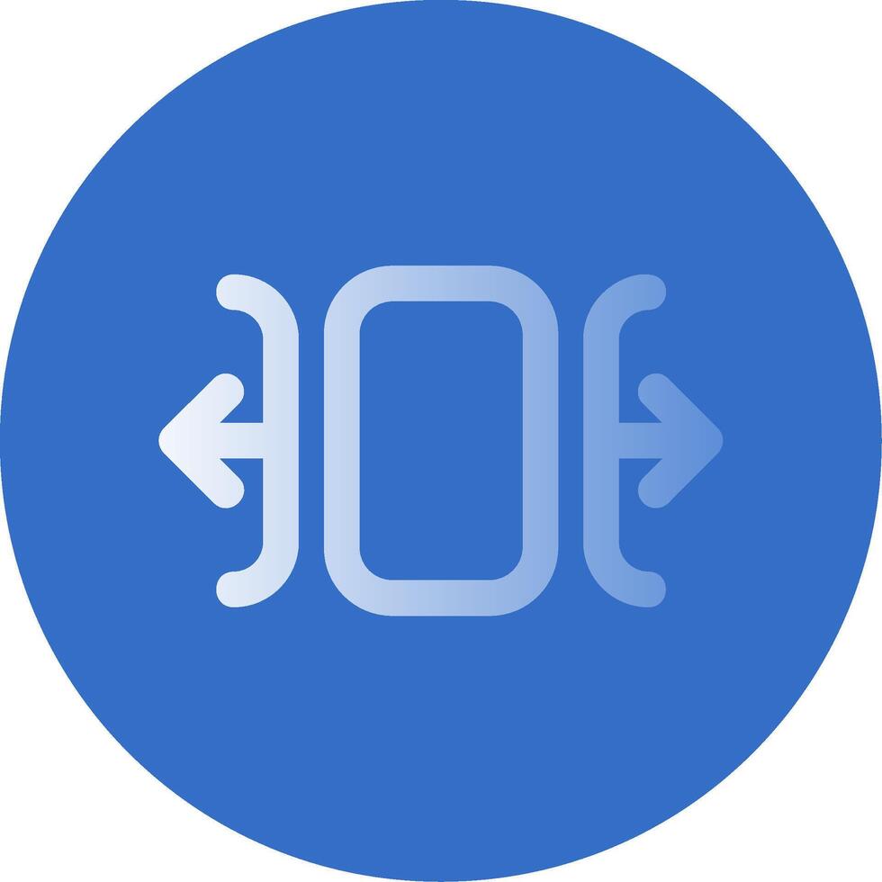 Carousel horizontal Gradient Line Circle Icon vector