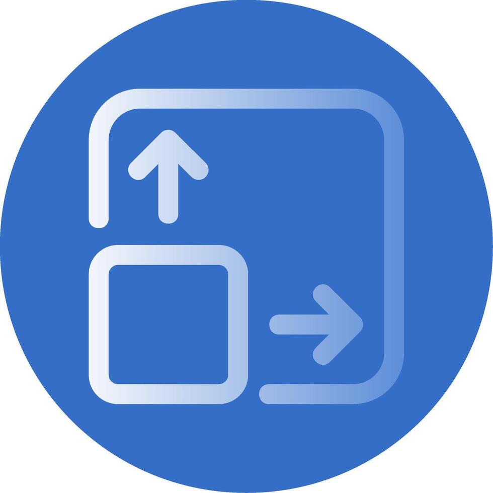 Expand Gradient Line Circle Icon vector