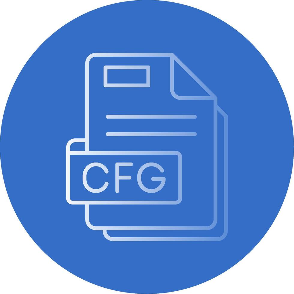 Cfg Gradient Line Circle Icon vector
