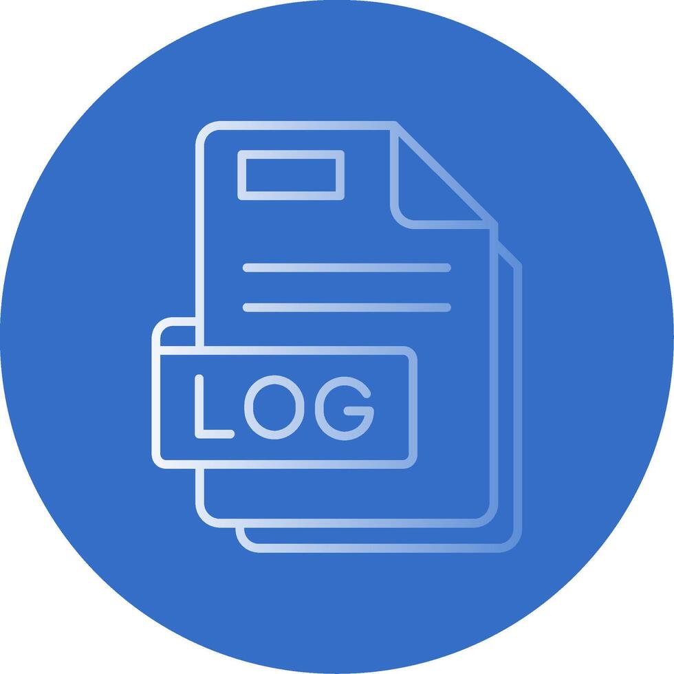 Log Gradient Line Circle Icon vector