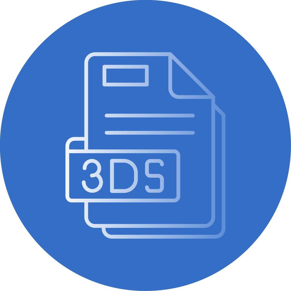 3ds degradado línea circulo icono vector