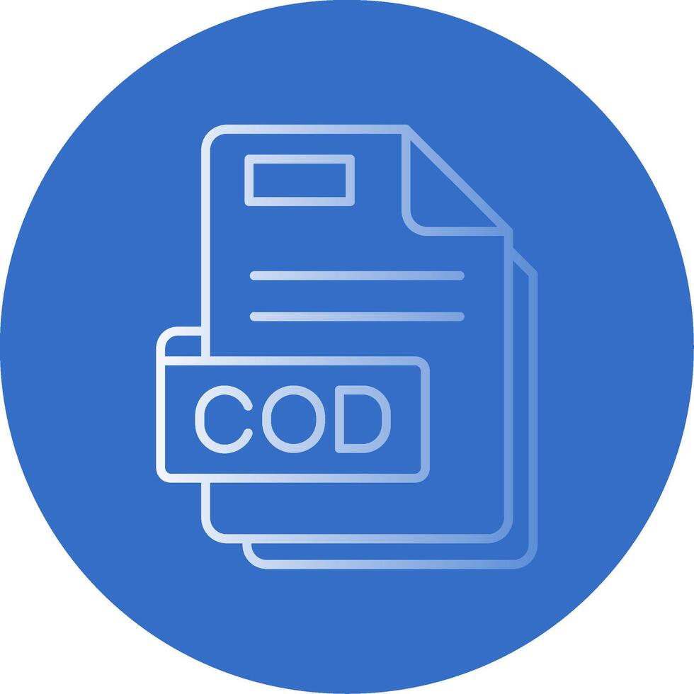 Cod Gradient Line Circle Icon vector