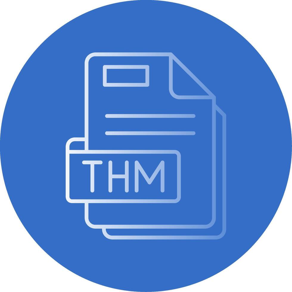 Thm Gradient Line Circle Icon vector