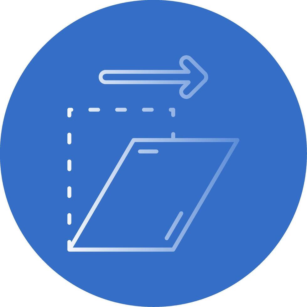 Shear Gradient Line Circle Icon vector