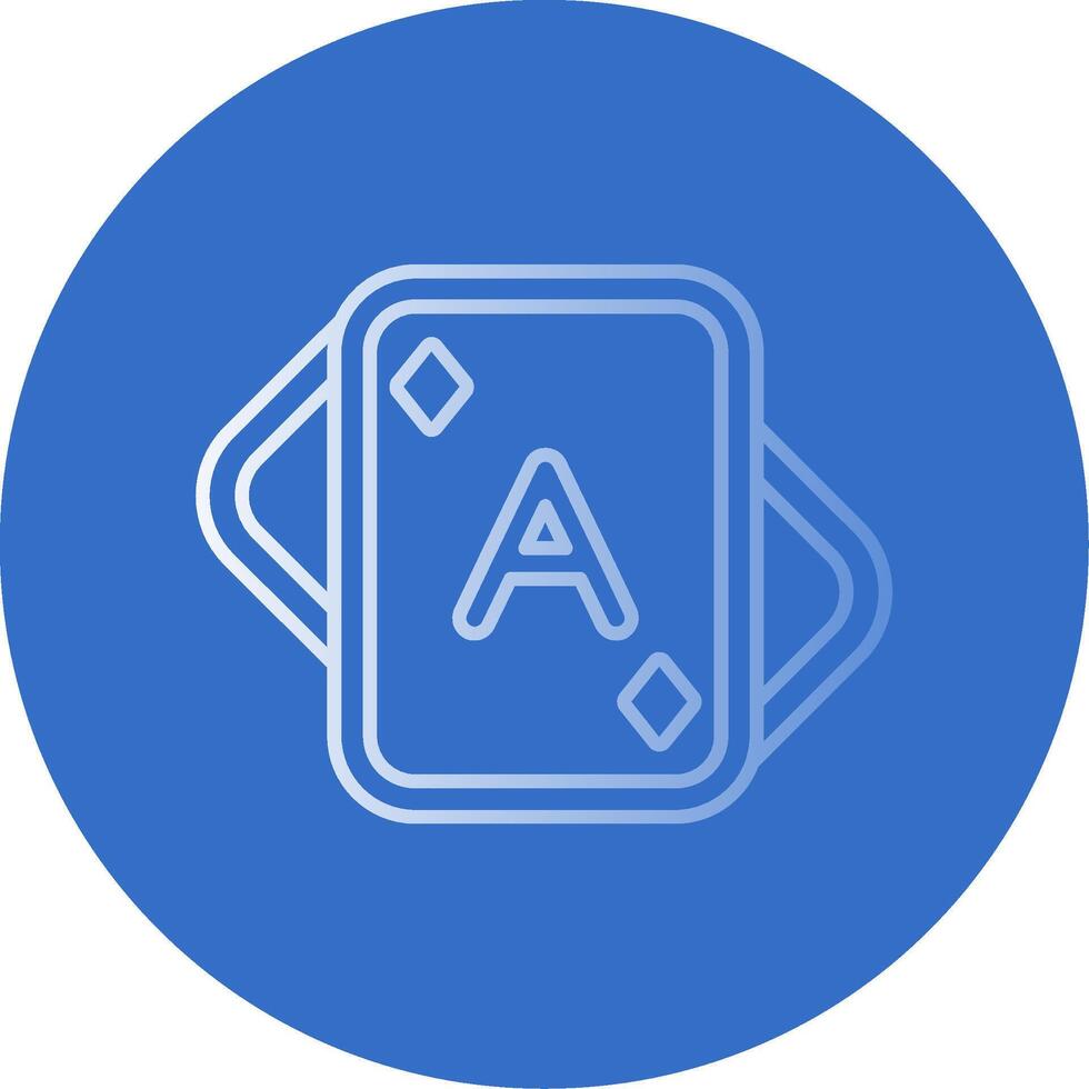 Aces Gradient Line Circle Icon vector