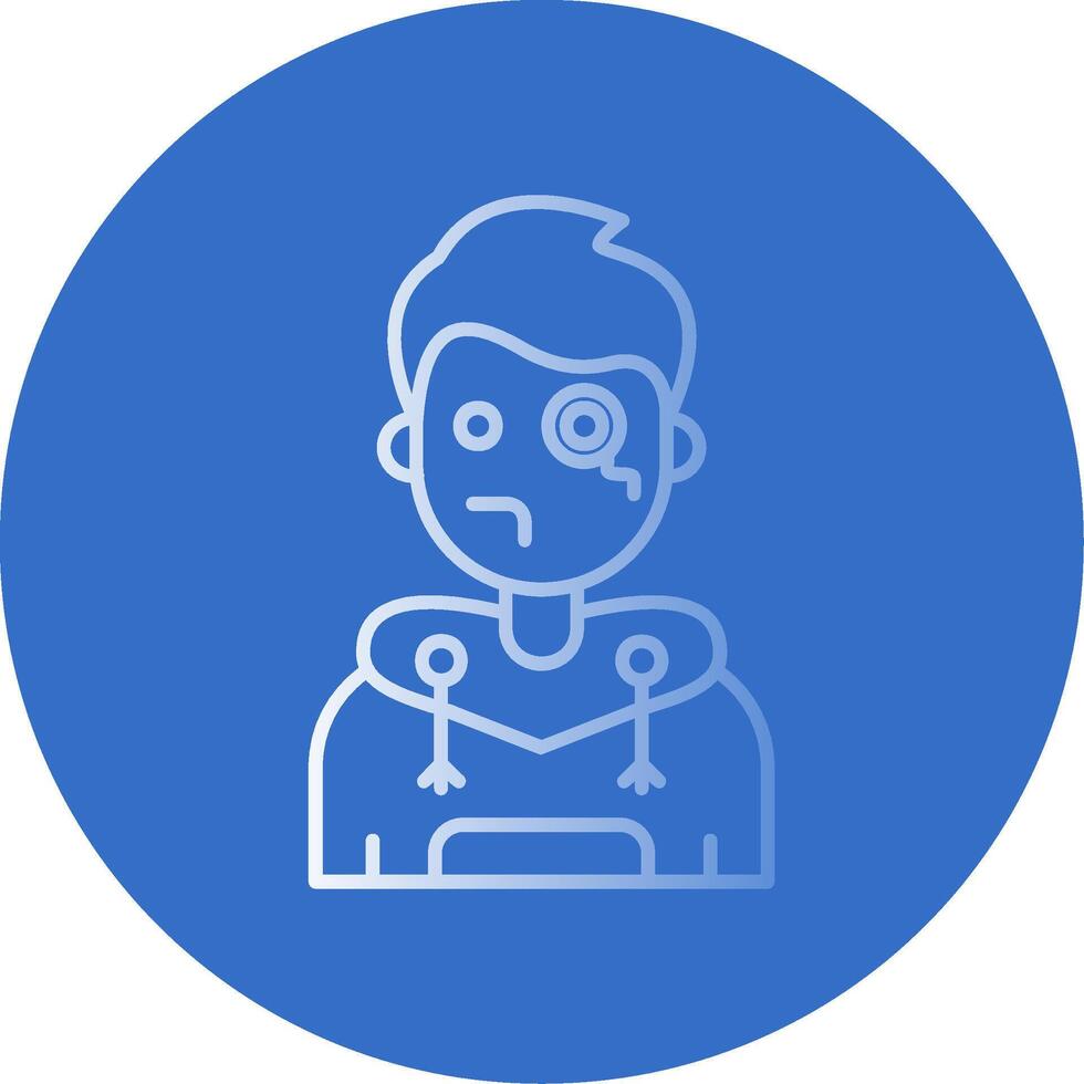 Monocle Gradient Line Circle Icon vector