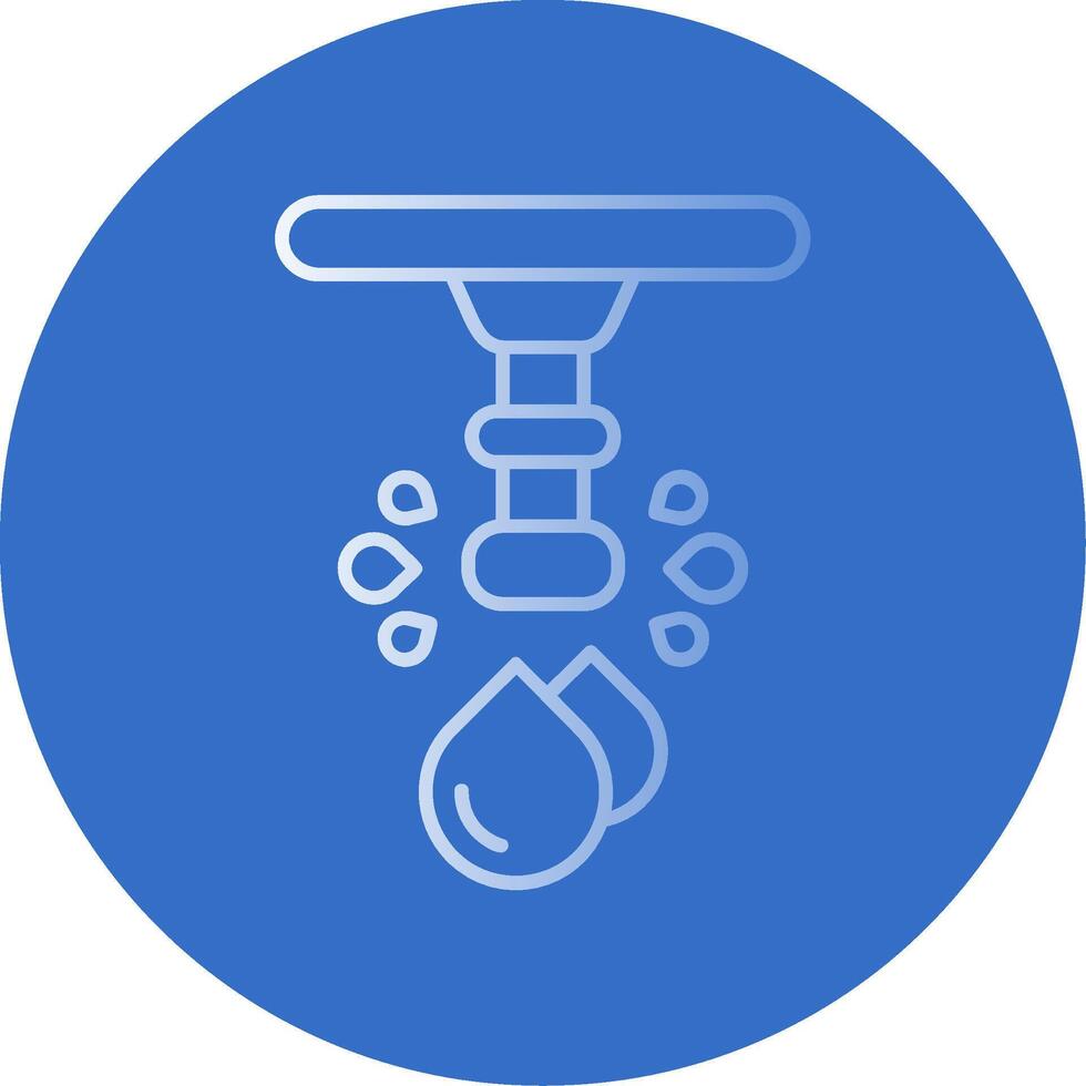 Water Gradient Line Circle Icon vector