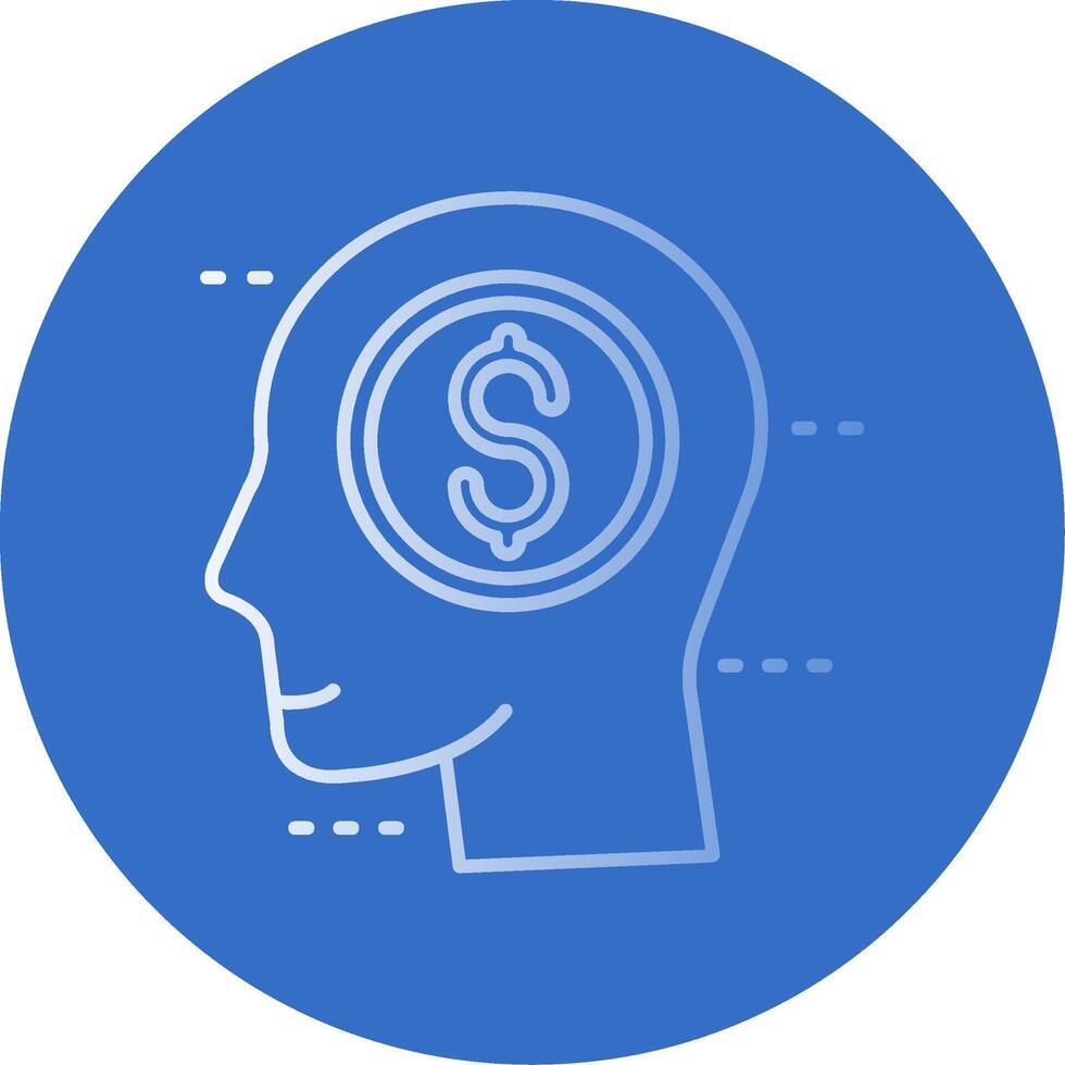 Greed Gradient Line Circle Icon vector