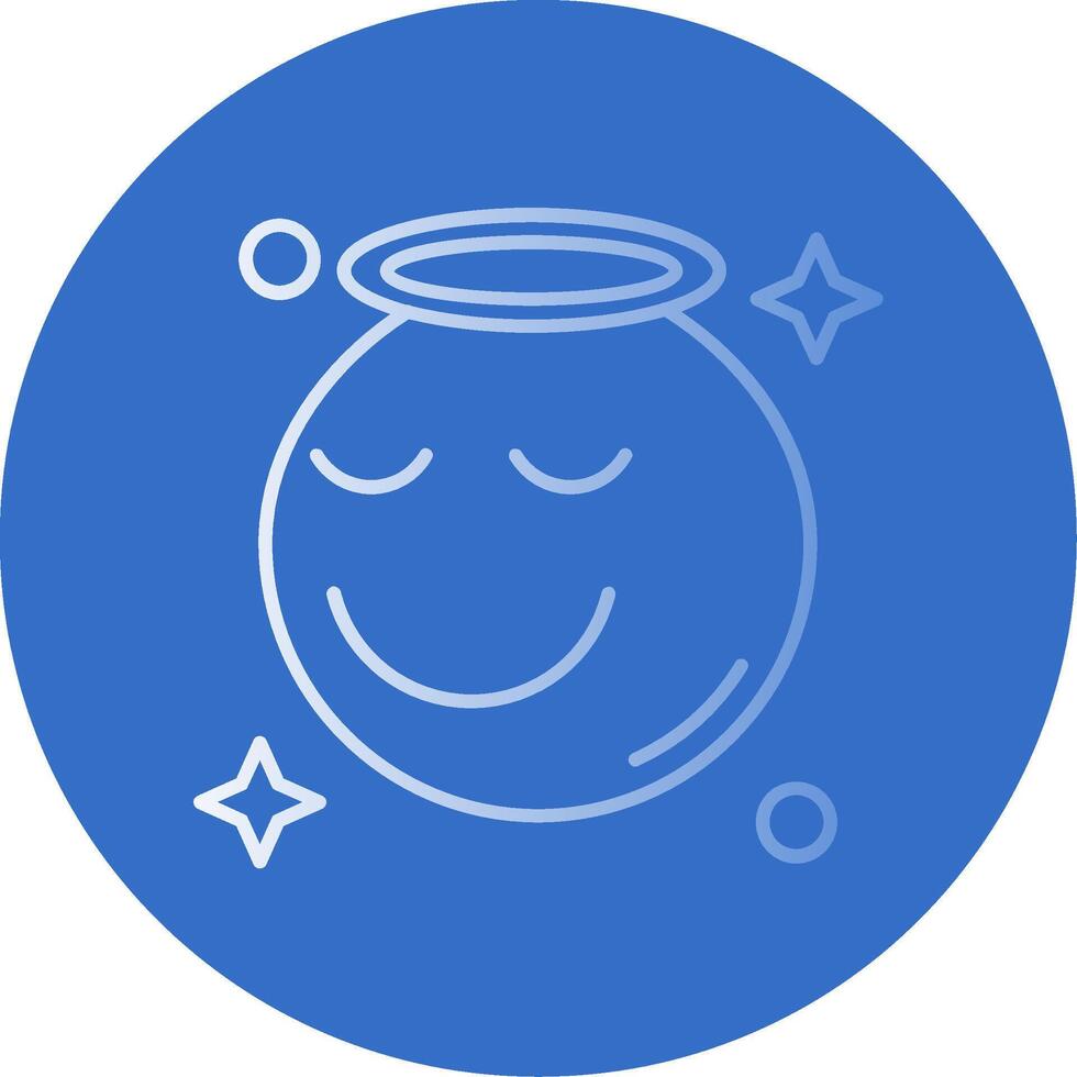 Angel Gradient Line Circle Icon vector