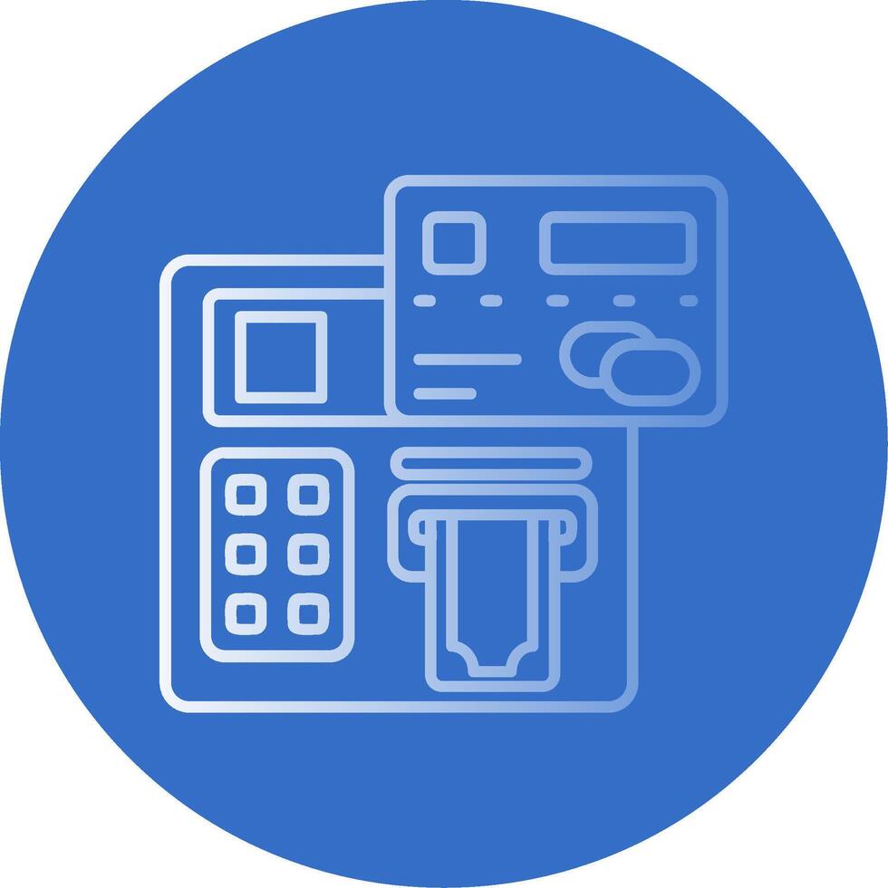 Atm Gradient Line Circle Icon vector