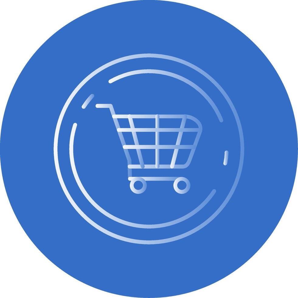Shopping cart Gradient Line Circle Icon vector