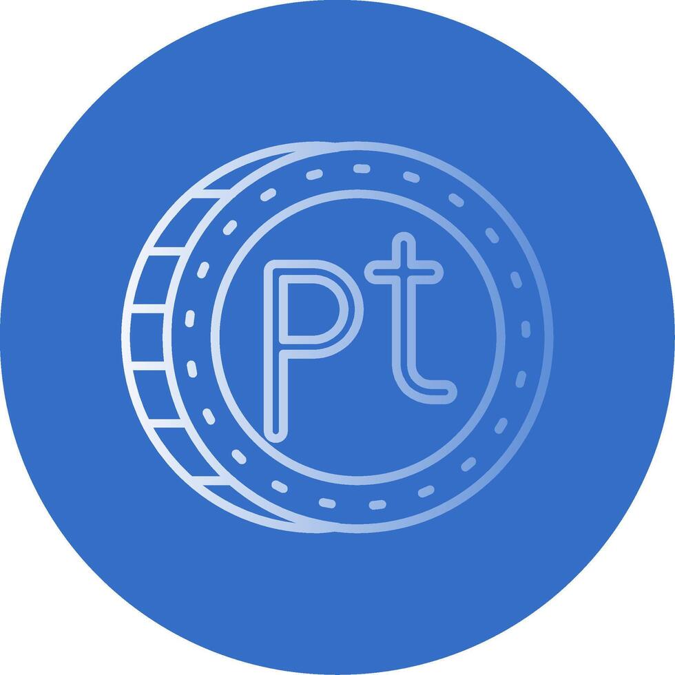 Peseta Gradient Line Circle Icon vector