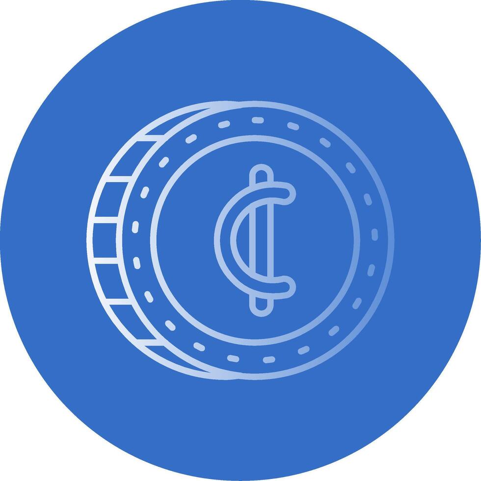 Cedis Gradient Line Circle Icon vector